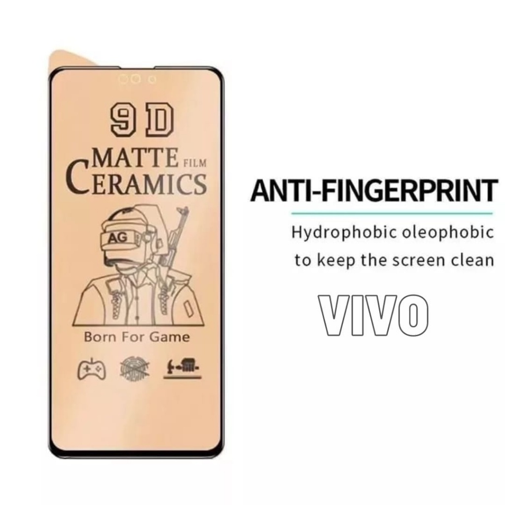 TEMPERED GLASS CERAMIC MATTE GAME 9H ORIGINAL 100% REAL ANTI PECAH Pelindung layar keramik matte ful