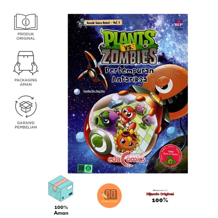 Educomics Plants vs Zombies Komik Sains Robot: Pertempuran Antariksa