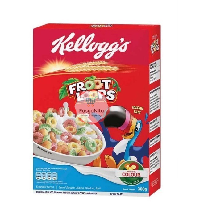 

KELLOGGS FROOT LOOPS Cereal 300 gr Kellogg's Sereal Ring Buah - FasyAnita Mart Denpasar