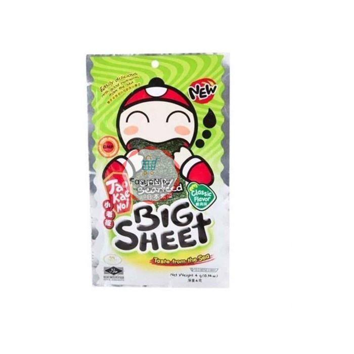 

Tao Kae Noi Big Sheet Classic Original Snack Rumput Laut 4gr - FasyAnita Mart Denpasar