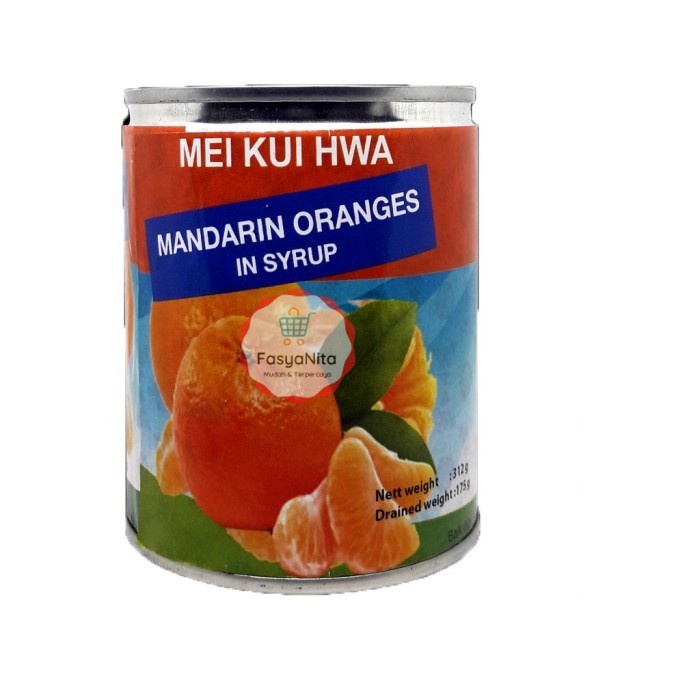 

Jeruk mandarin kaleng dalam sirup 312 gr Mei Kui Hwa - FasyAnita Mart Denpasar