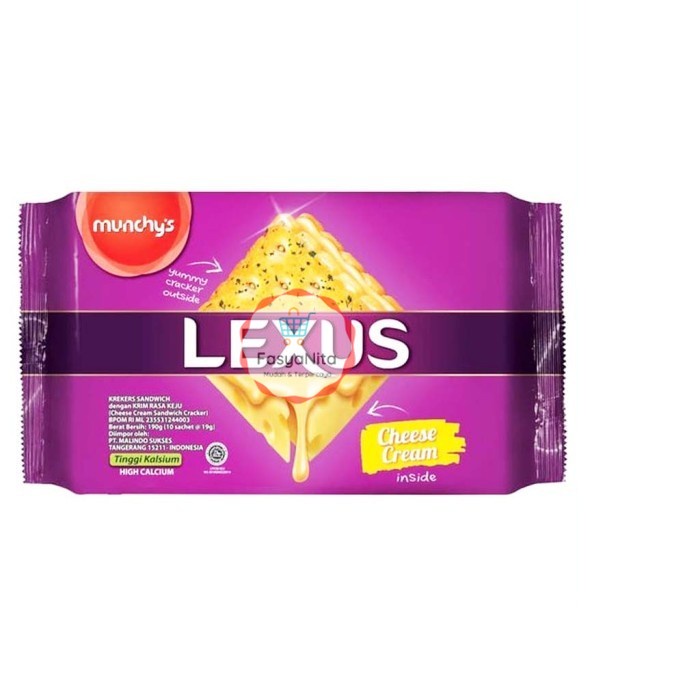 

Munchys Lexus Cheese Cream Munchy's Biskuit lexus 190gr 10 sachet - FasyAnita Mart Denpasar