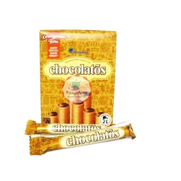 

Chocolatos Wafer Roll Cokelat Stick Box 24 x 8.5 gr HALAL - FasyAnita Mart Denpasar