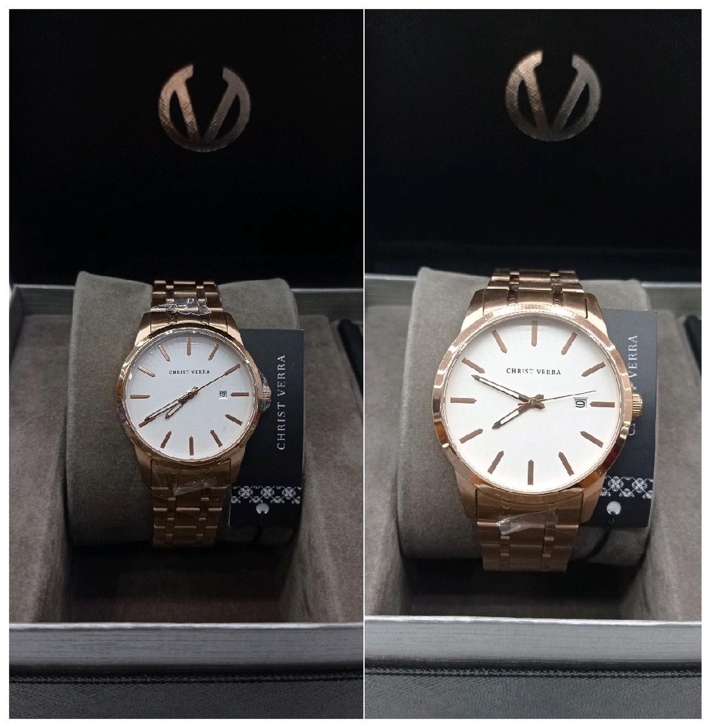 Jam Tangan Couple Christ Verra CV 10636 Stainless