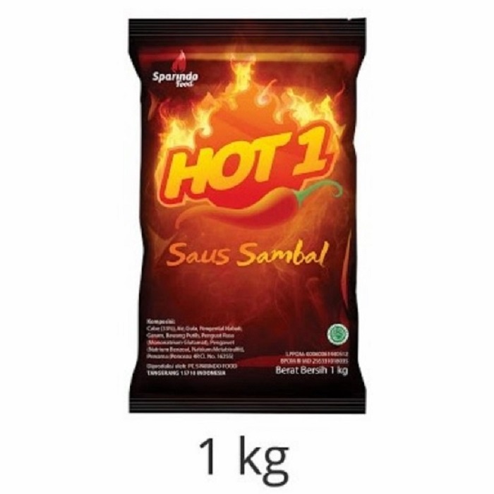 

Hot 1 Saus Sambal Hot1 Saos Pedas Cabai Pouch 1 Kg
