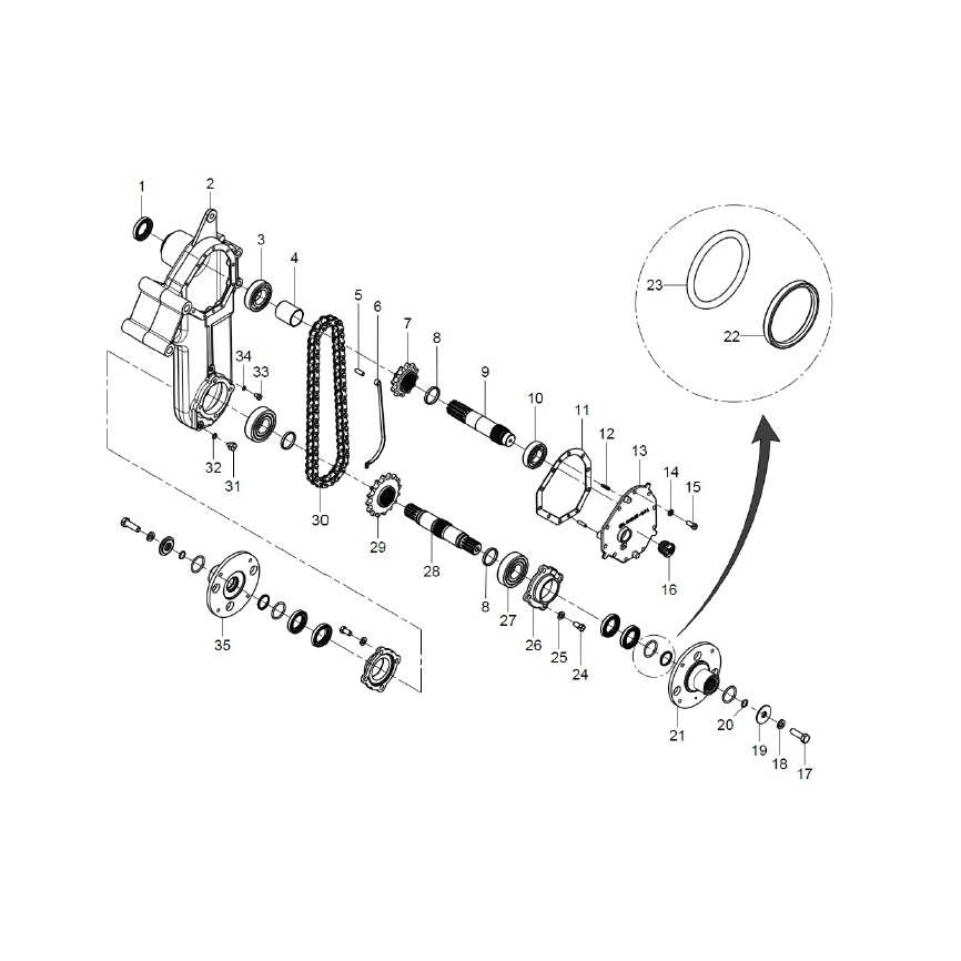 Girbox Girbok RTH-GEAR BOX (NC GREEN IMPALA)  khusus Traktor KRONOS Original QUICK