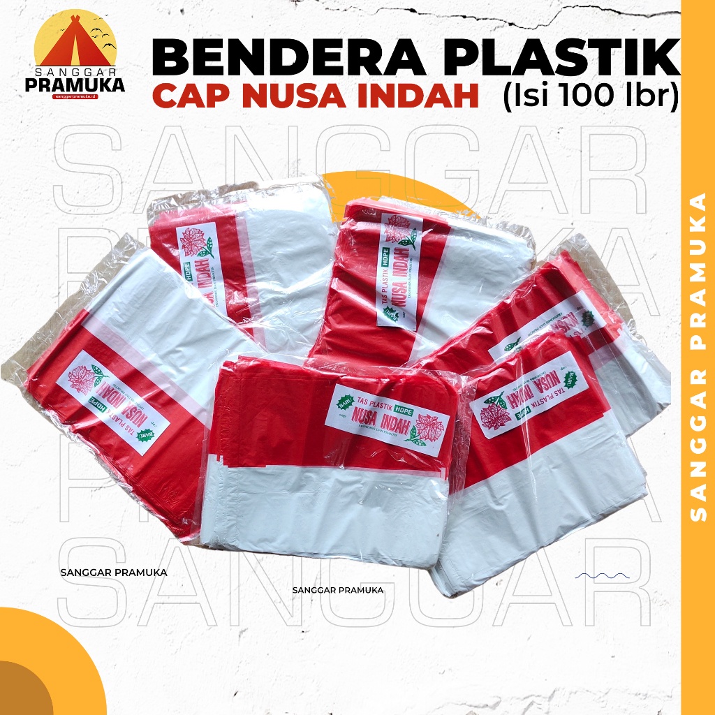 Bendera Plastik Cap Nusa Indah / Bendera Plasik 100 Lembar