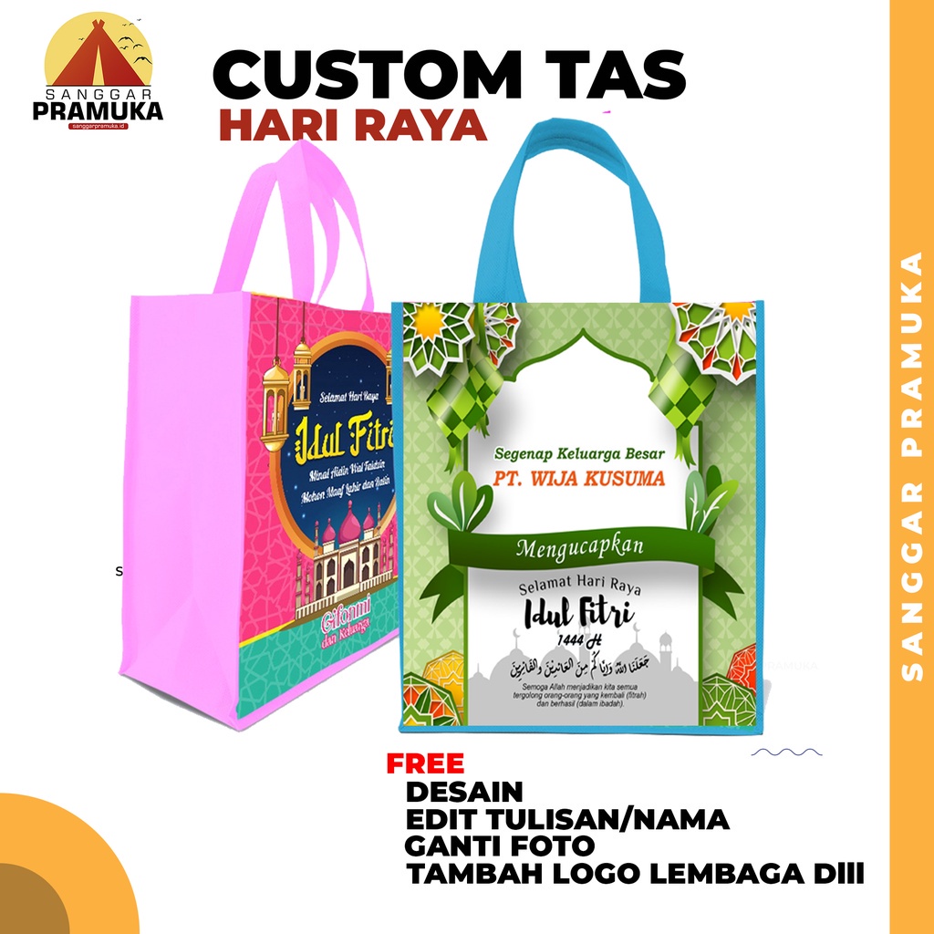 

Tas Hari Raya Custom / Tas Lebaran / Tas Souvenir / Tas Custom | Bisa Tambah nama dan Foto