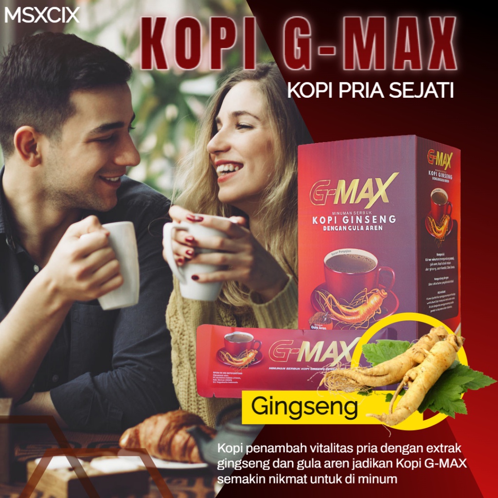 

[SIAP KIRIM] Promo Kopi Gingseng G Max Kopi Kesehatan Pria dan Wanita