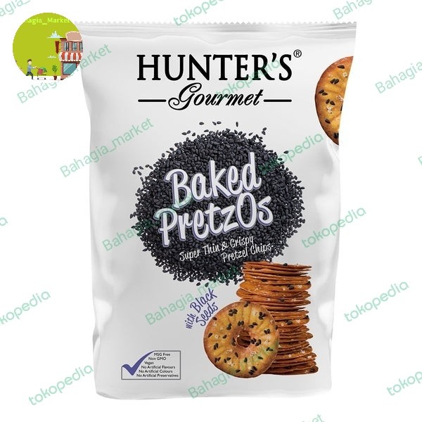 

HUNTERS GOURMET Baked Pretzos - with Black Seeds 180g