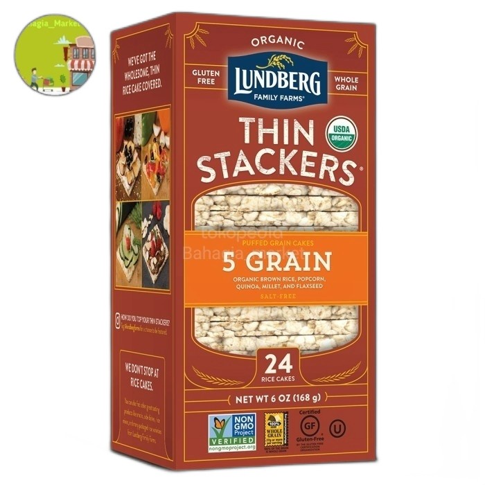 

LUNBERG Organic Thin Stackers 5 Grain168gr 6 OZ (salt-free) Impor