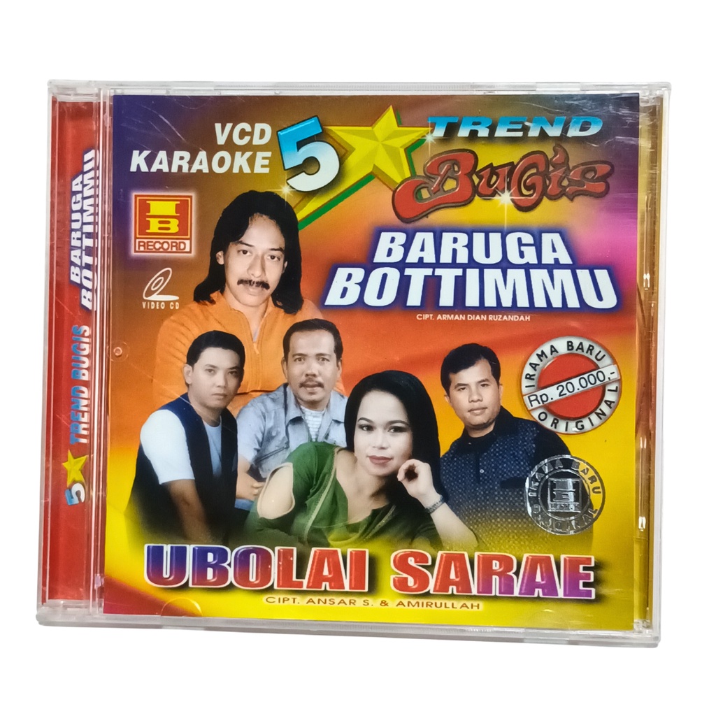 VCD Karaoke 5 Bintang Trend Bugis Ubolai Sarae Baruga Bottimmu