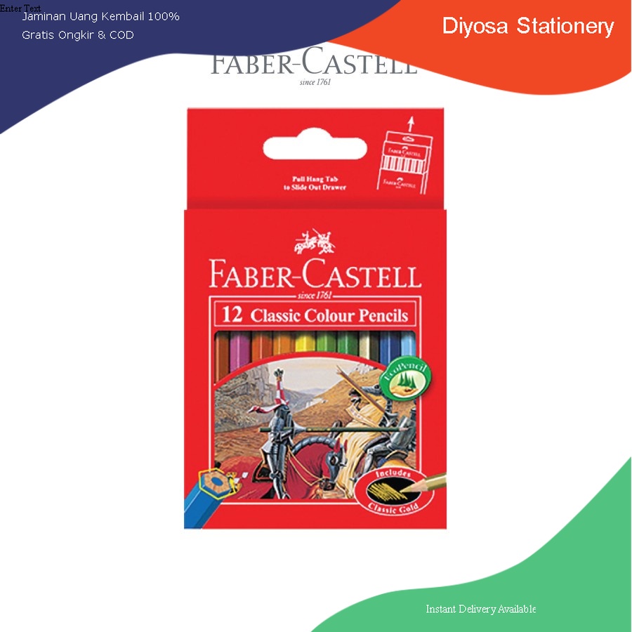 

Pensil Classic 12 Warna Pendek Faber Castell