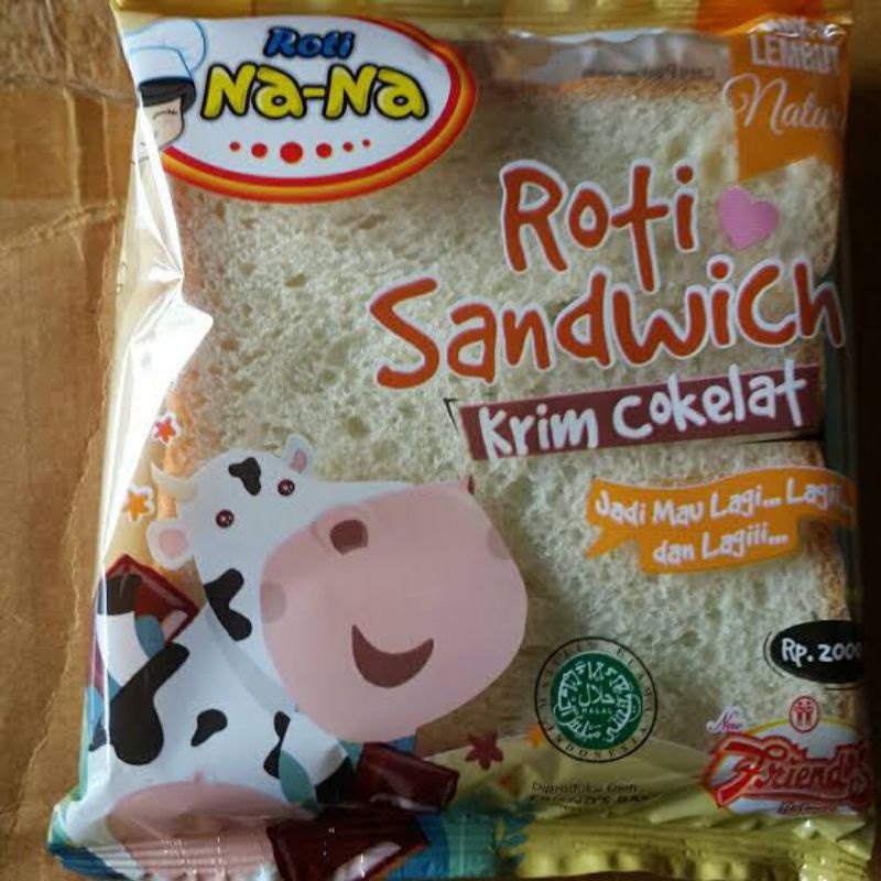 

Roti nana sandwich cokelat