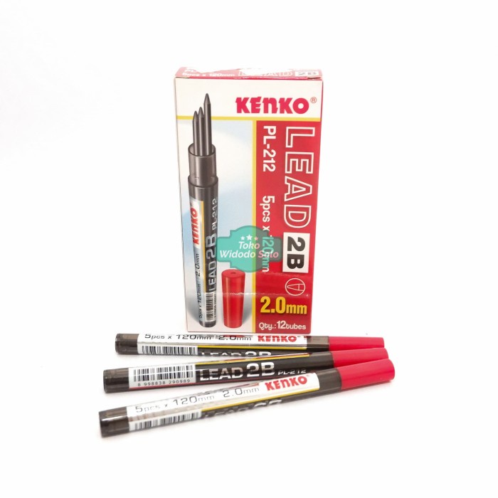

Isi Pensil Mekanik 2B 2mm Kenko PL 212 Hitam Lead Pencil Grosir