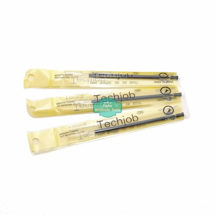 

Isi Pulpen Techjob Gel Hitam Bolpoin Ballpoint Gel Refill Black Ecer