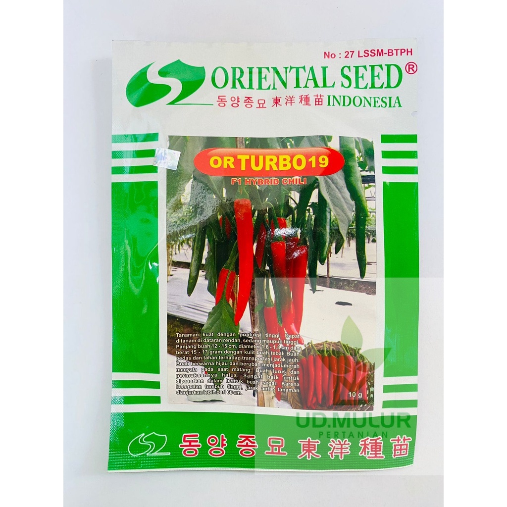 Benih cabai besar hibrida f1 or TURBO 19 isi 10gr dari ORIENTAL SEED