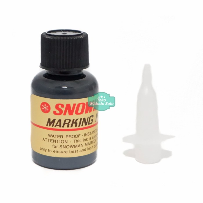 

Tinta Spidol Permanen Snowman MIG20 20ml Marking 1 Buah - Hitam