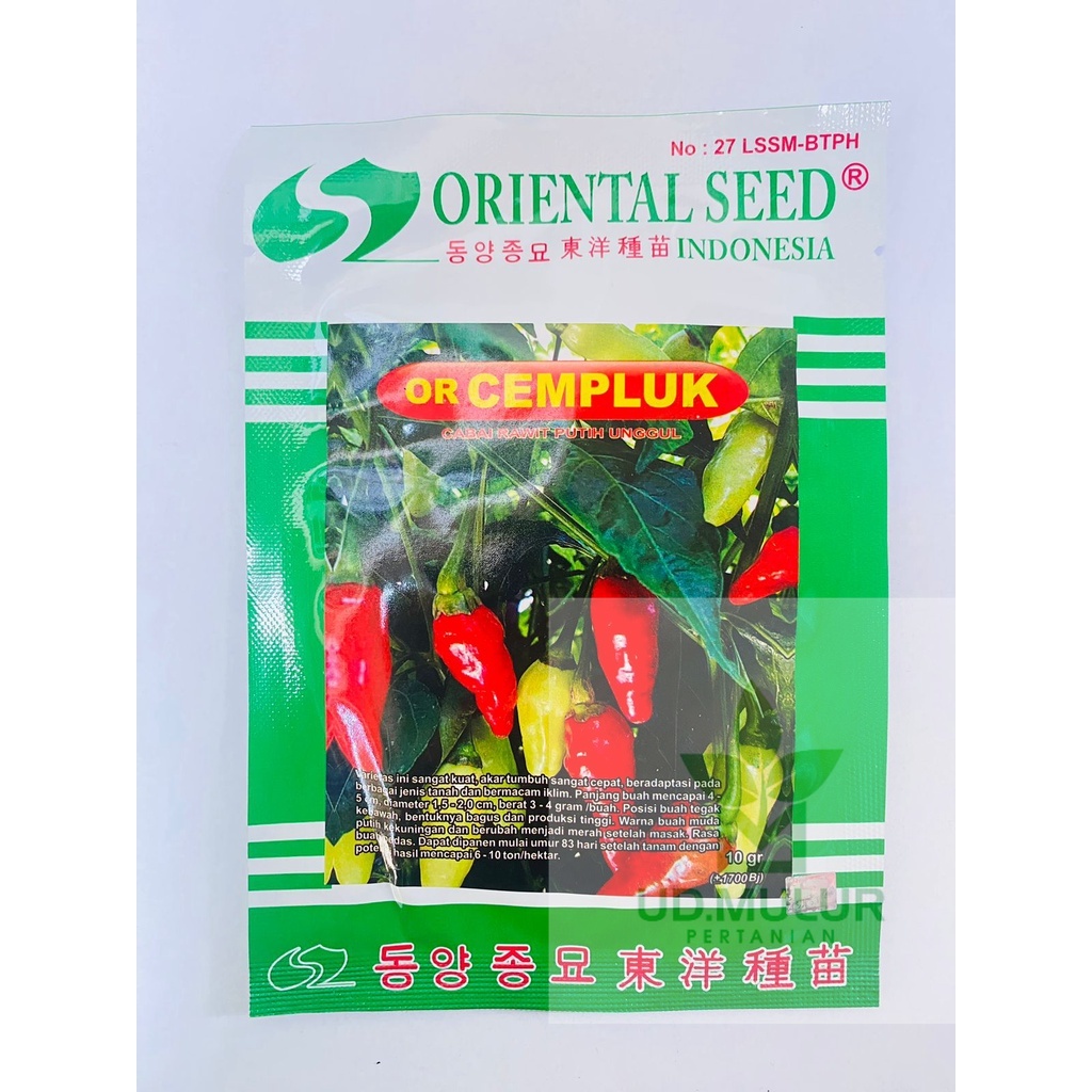 Benih cabai rawit putih unggul or CEMPLUK isi 10gr dari ORIENTAL SEED
