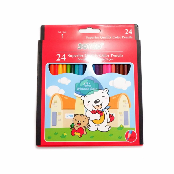 

Pensil Warna Joyko CP 24PB 24 Warna Panjang 24