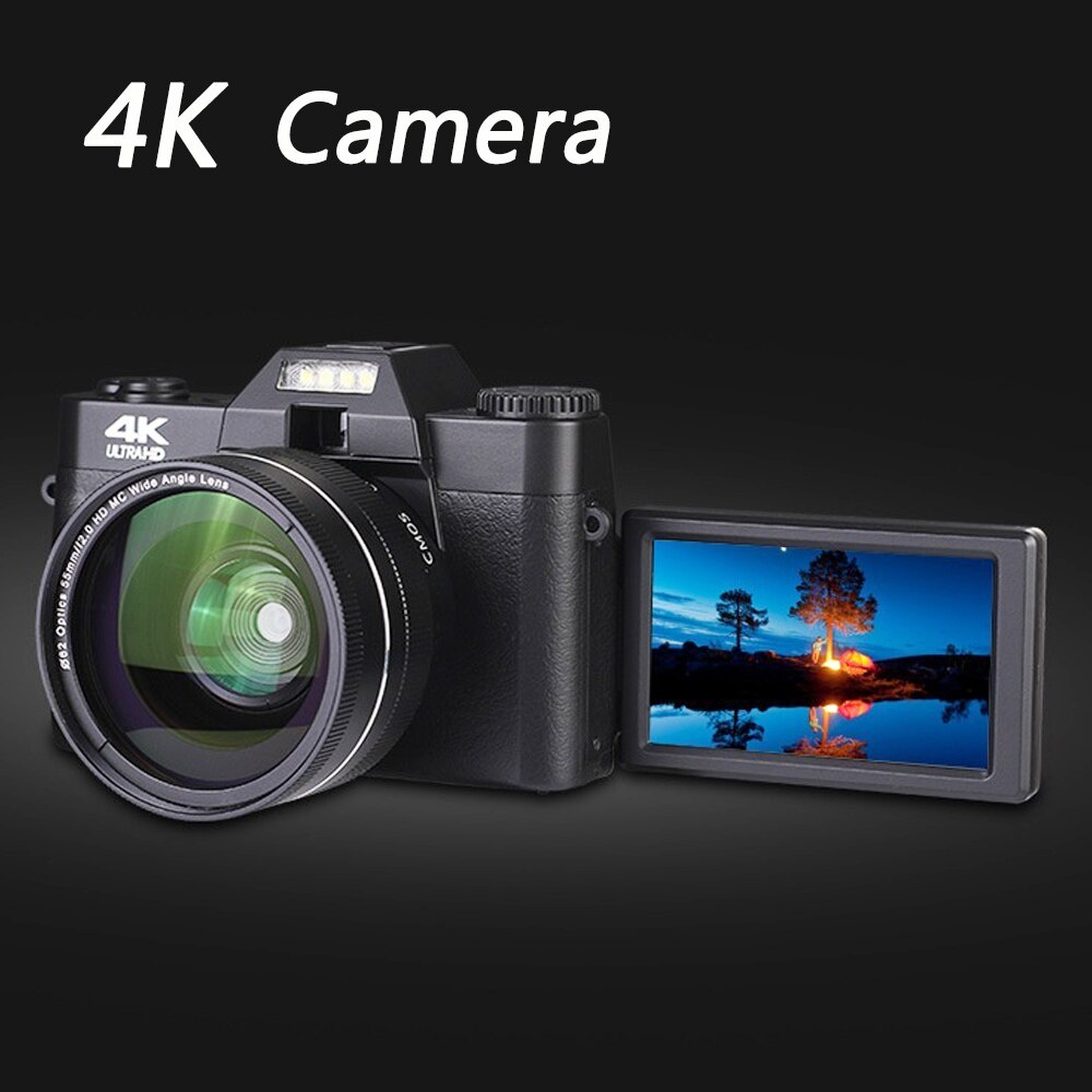 Kamera gital Mini 4K Kamera Tunggal Mikro 48MP Kamera Vlogging 30Fps WI-FI Zoom 16X Kamera Video Cam