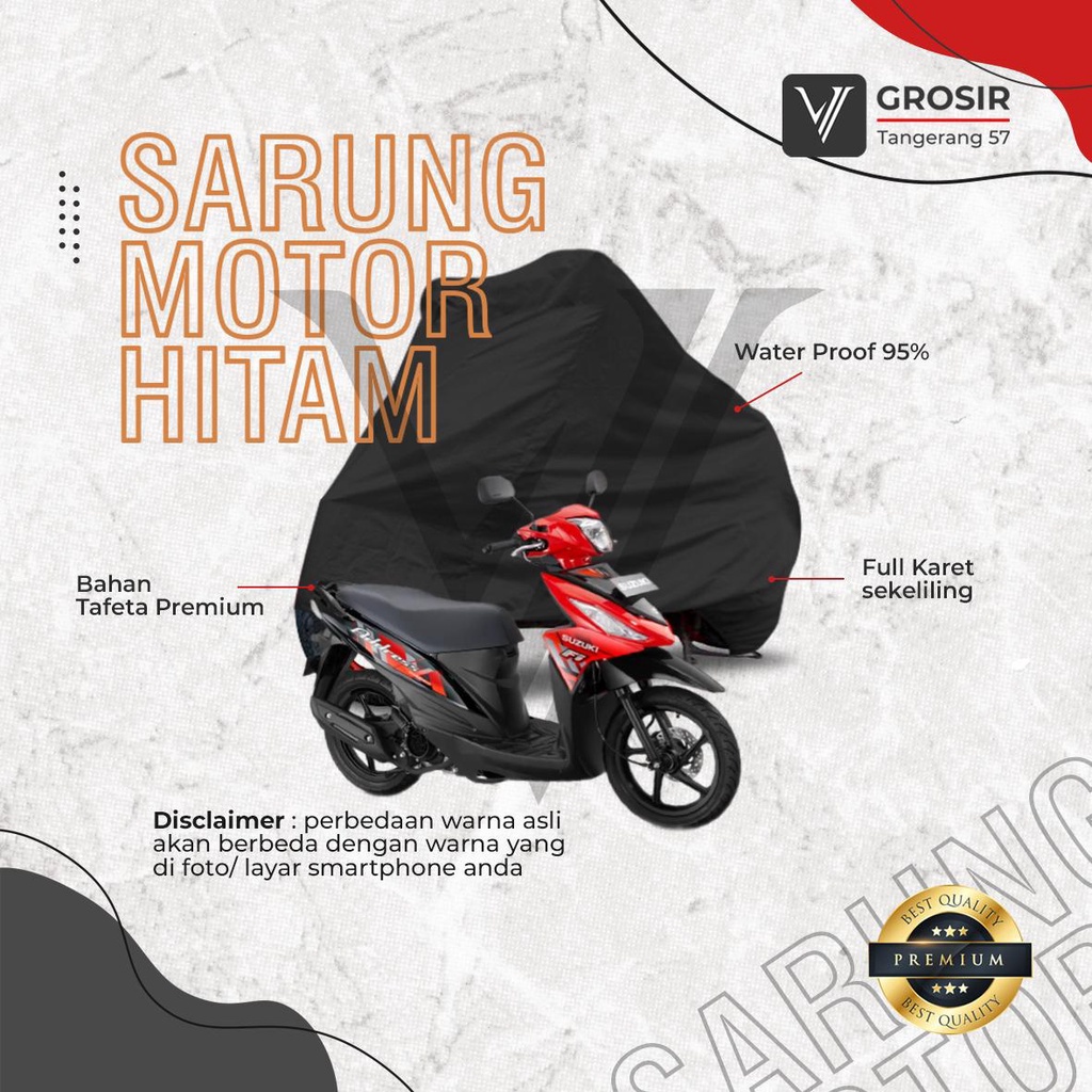 BODY COVER Suzuki Address SARUNG MOTOR BLACK PREMIUM