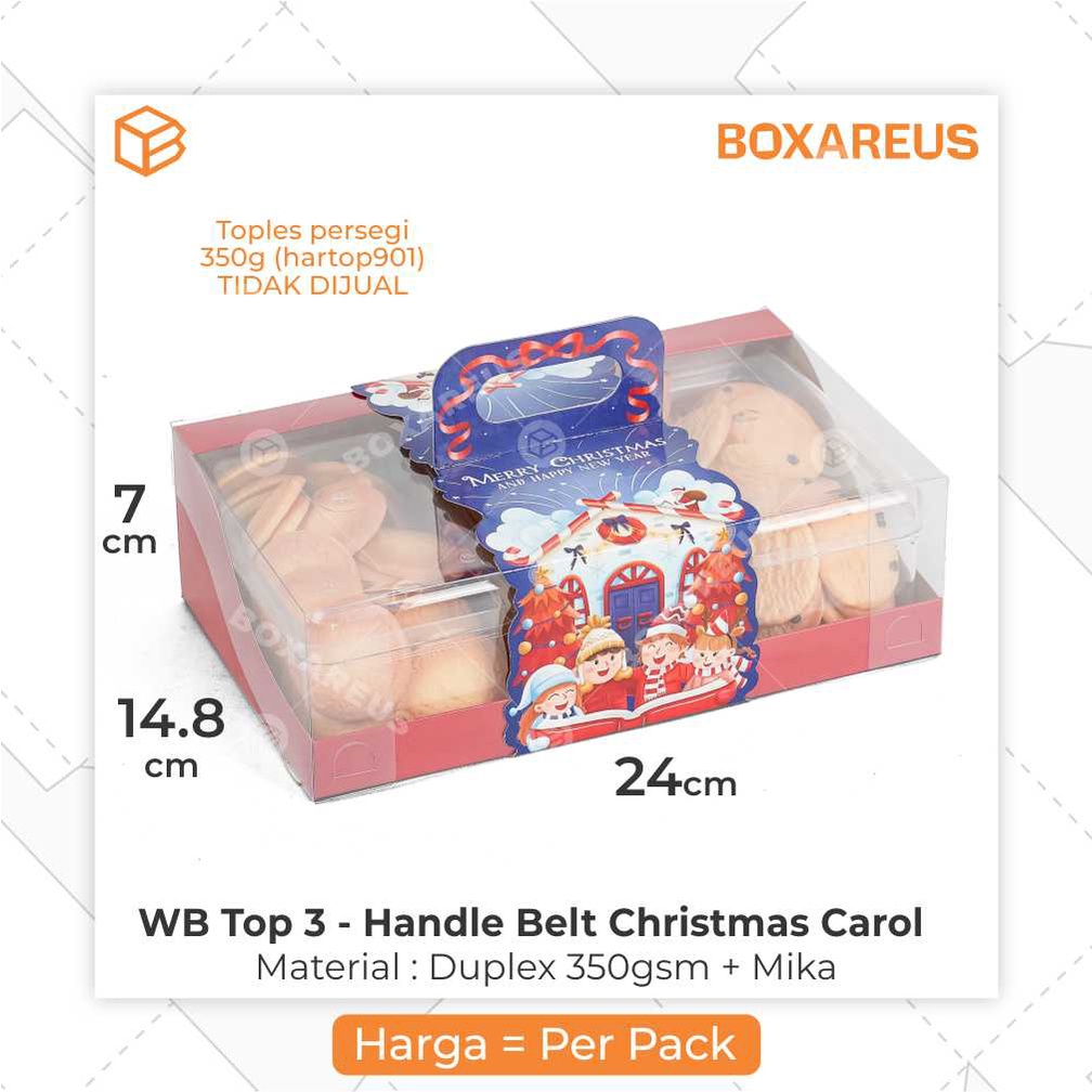Packaging Hampers Natal Christmas Box Toples Dus Kue Kering | WB TOP 3