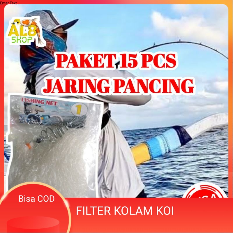 bom net jaring pancing ikan kecil ikan besar 1.5m termurah ikan nila ikan kecil