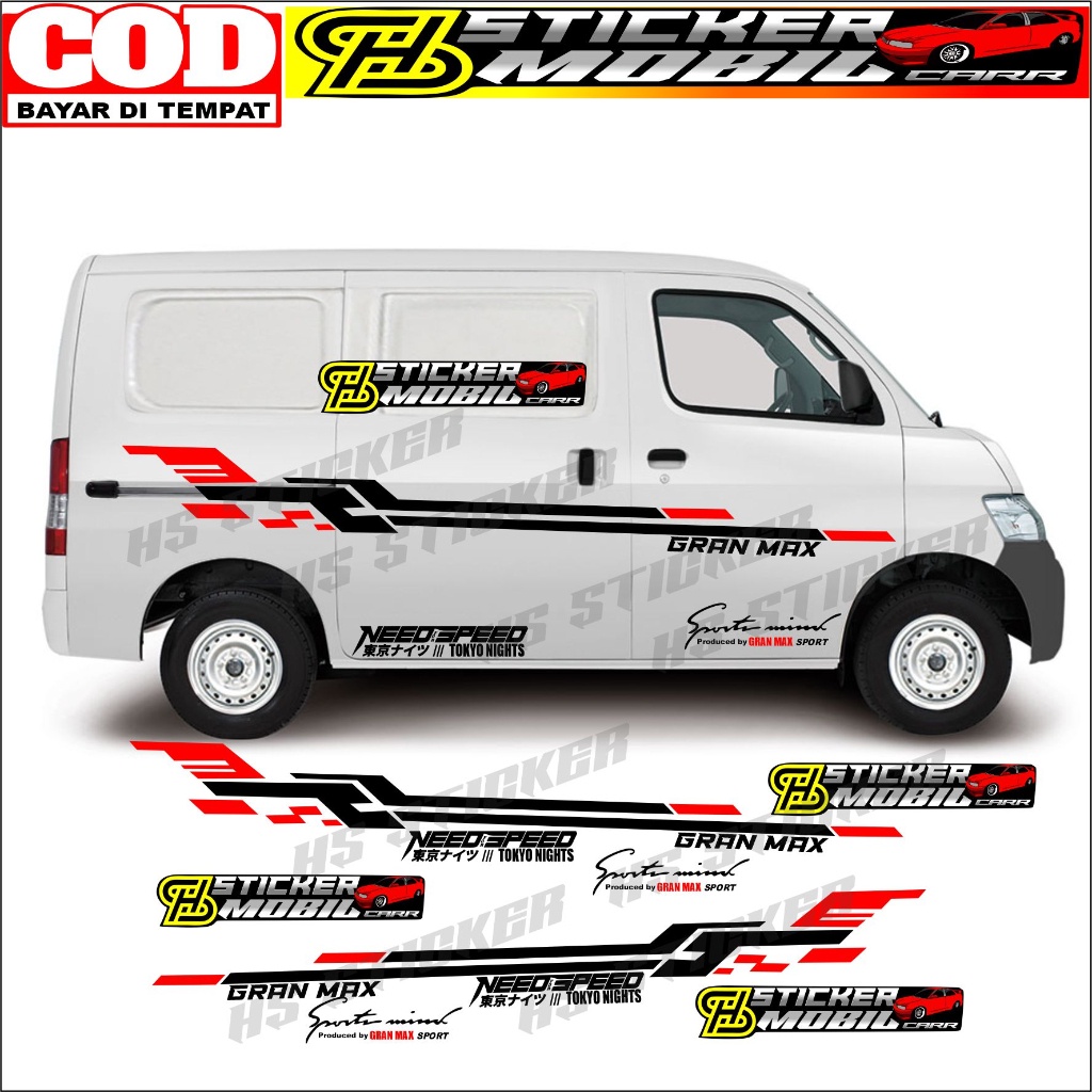 Stiker Striping List Sporty Stiker Mobil GRAND MAX Stiker Stiker Cutting Mobil GRAND MAX PICK UP