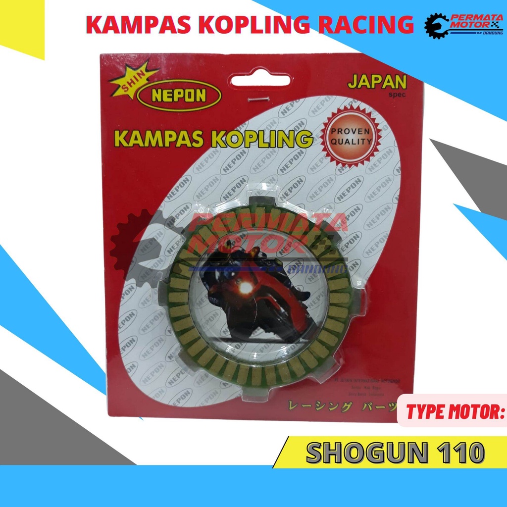 KAMPAS KOPLING KUPLING RACING SHOGUN 110 / PLAT KOPLING SHOGUN 110 ORIGINAL NEPON JAPAN