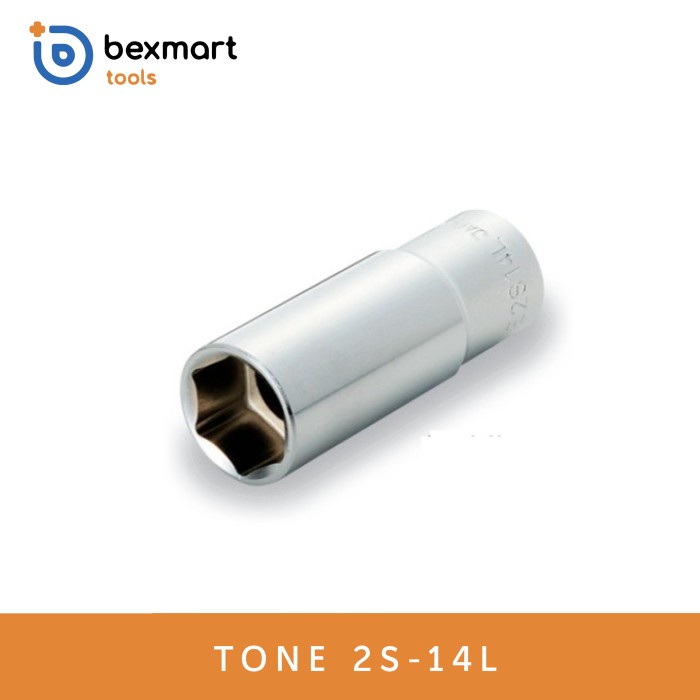 Tone Deep Socket Type 2S-14L,1/4inch 14mm Japan,Kunci Shock
