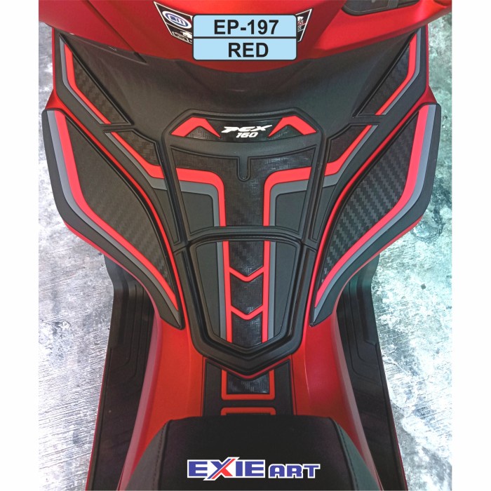 DECKPAD PCX 160 - TANKPAD PCX 160 - AKSESORIS PCX 160 - SAYAP RED