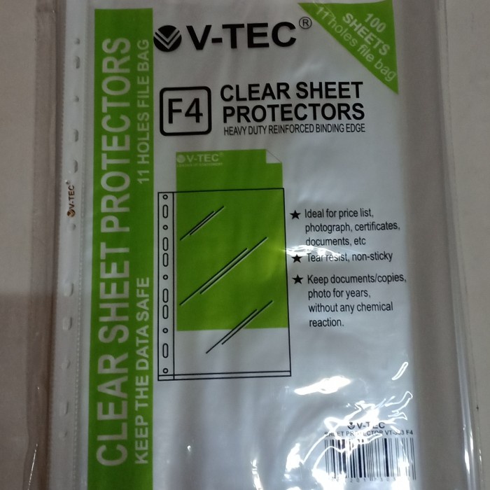 clear sheet protector folio