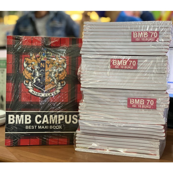 

BUKU TULIS BMB CAMPUS UKURAN BOXY 70 LEMBAR ISI 10 BUKU