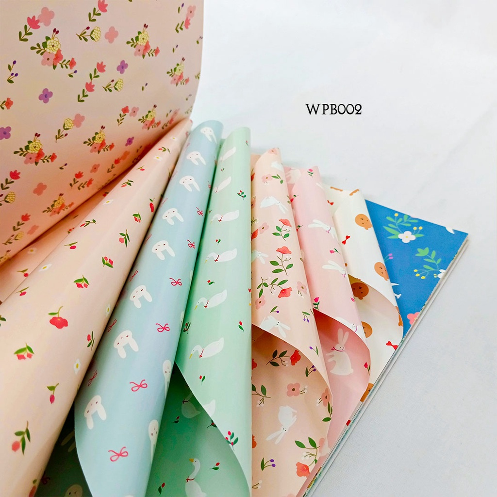 

Waterproof Wrapping Paper Book Motif Colorfull Shabby Chic WPB-RA002