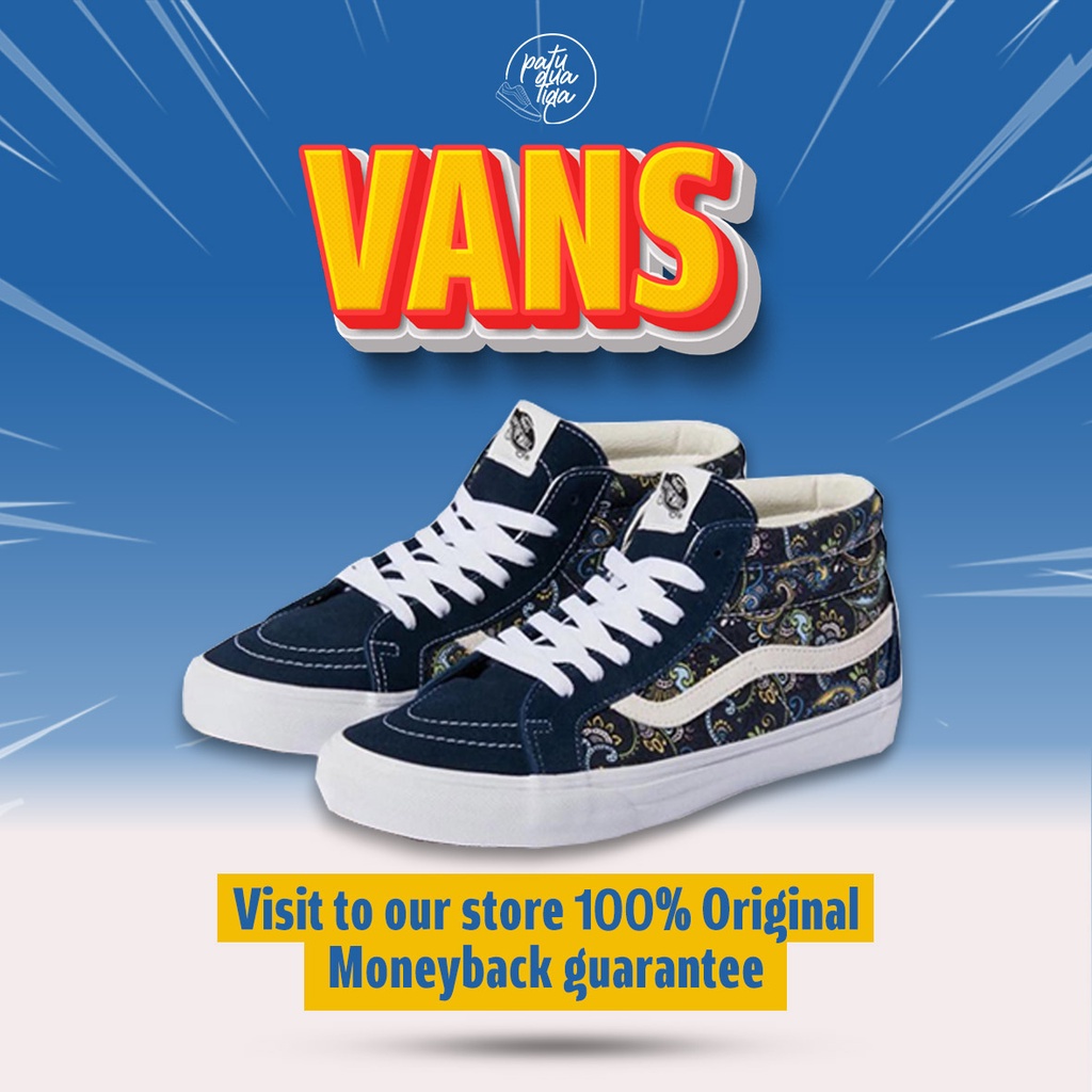 Vans Sk8 Mid Reissue Paisley “ Dress Blues “ / Vans Original