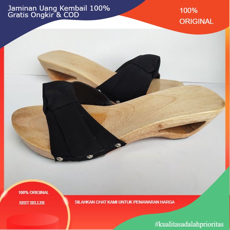 SANDAL WANITA KAYU/ KAYU JEPANG/ KAYU UNIK/ KAYU KIJANG SANGGUL
