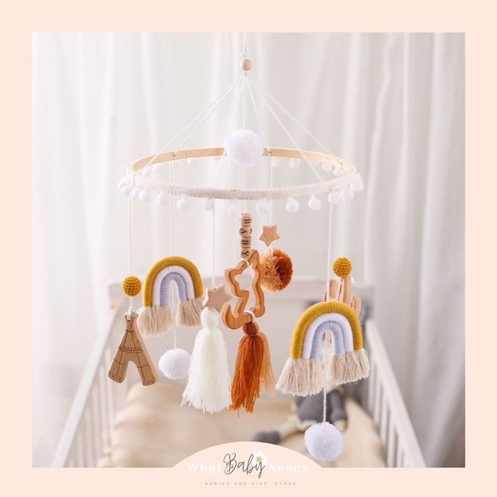 Ollie Baby Crib Toy Mobile / Mainan Gantungan Box Ranjang Bayi Kayu - Space