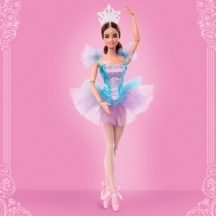 Boneka Barbie Signature Made to Move Ballerina Wishes Brunette Doll