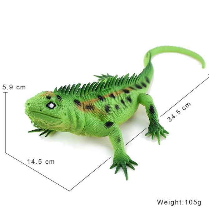 Mainan Anak Hewan Reptil Kadal Cicak Karet Dipencet Bunyi Kualitas Top - Merah