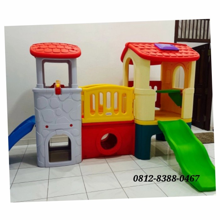RUMAH RUMAHAN ANAK BESAR PLAY GROUND PLAYHOUSE SLIDE RUMAH PEROSOTAN