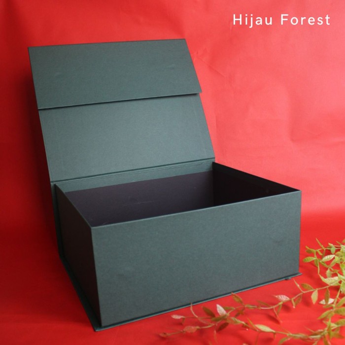 

BOX HAMPER - HARDBOX - KOTAK KADO - ukuran 35 cm x 30 cm x 15 cm - Hijau Forest