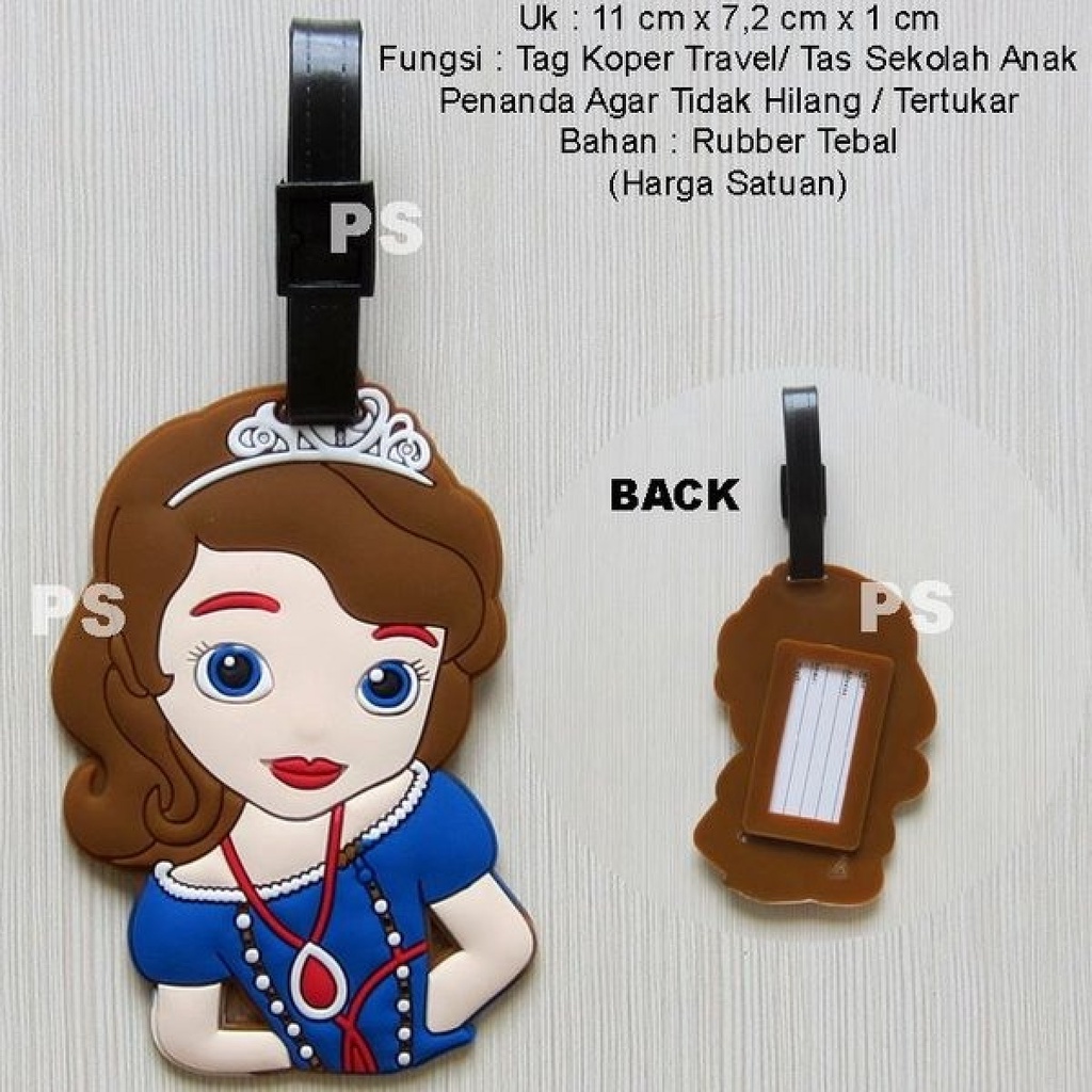 Luggage Tag Princess Sofia The First gantungan tas koper nama