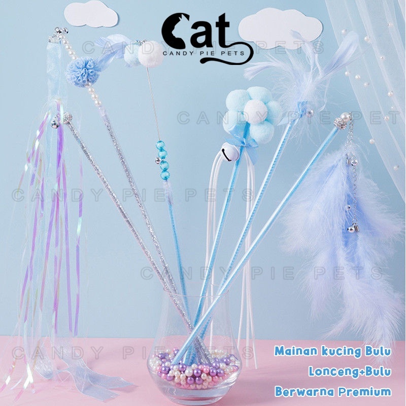 Tongkat Kucing Premium Tongkat Bulu Kucing Mainan Bulu Kucing