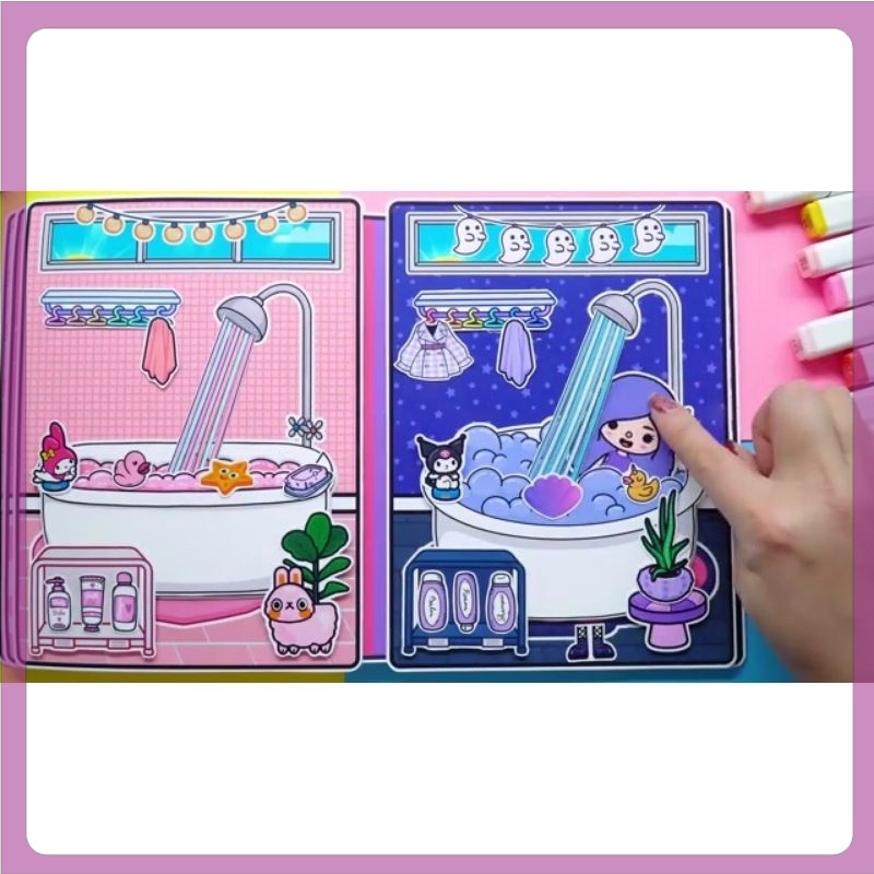Toca Boca Kuromi And Melody Mainan Edukasi Paper Book Paper Doll Toca Edisi 47 Paling Populer