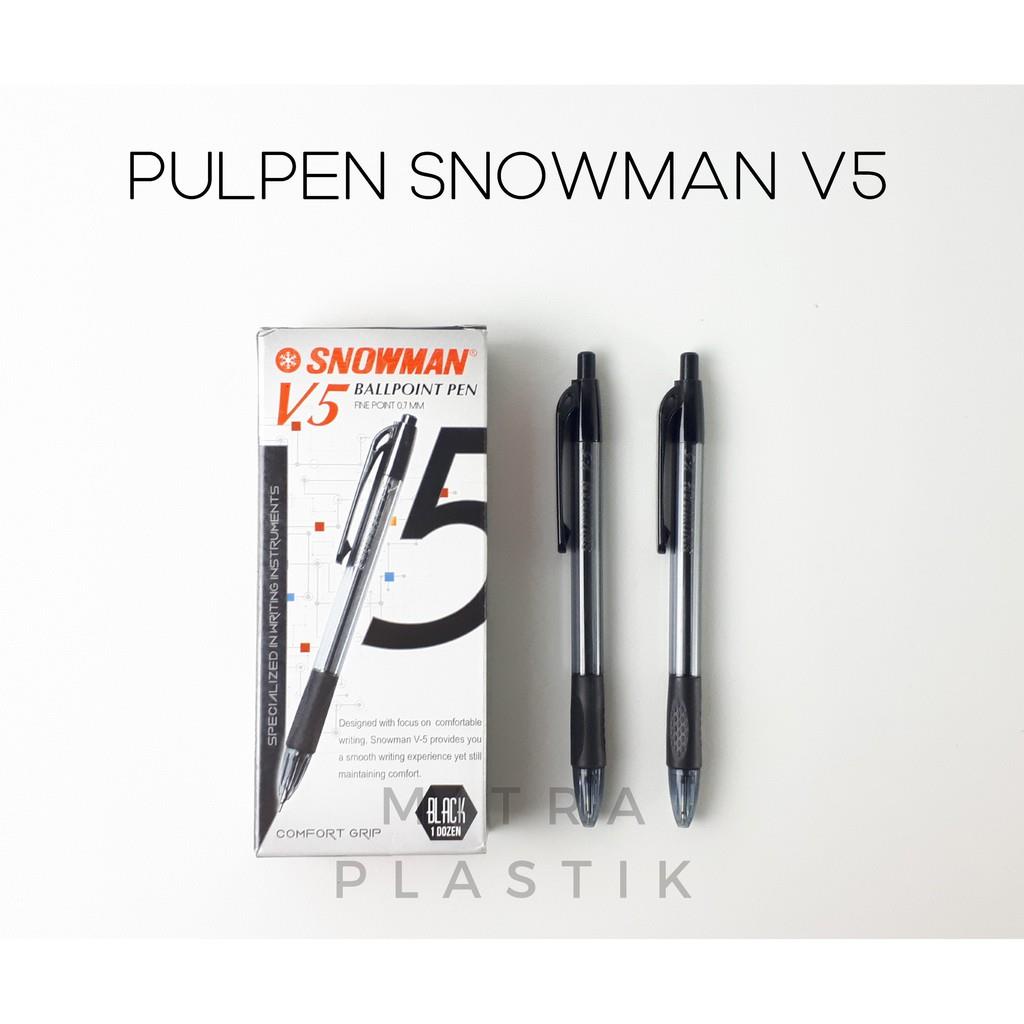 

Pulpen Snowman V5 Ballpoint Hitam Pen 0.7 mm V-5