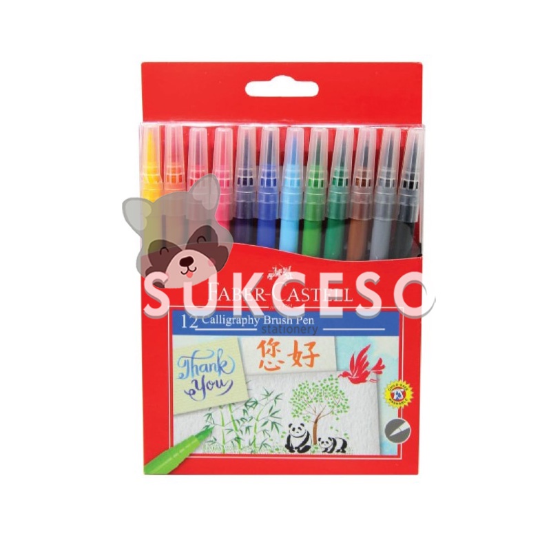 

Faber Castell Calligraphy Brush Pen Set 12 Warna
