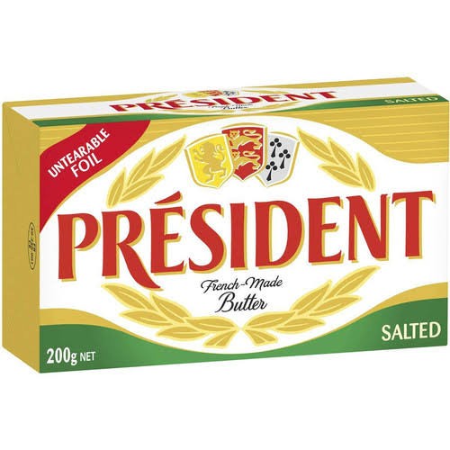 

PRESIDENT FRENCH SALTED BUTTER 200 GRAM