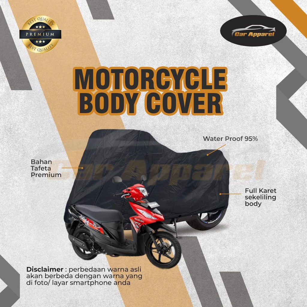 Sarung Motor Suzuki Address Hitam Pelindung Body Cover Motor Penutup