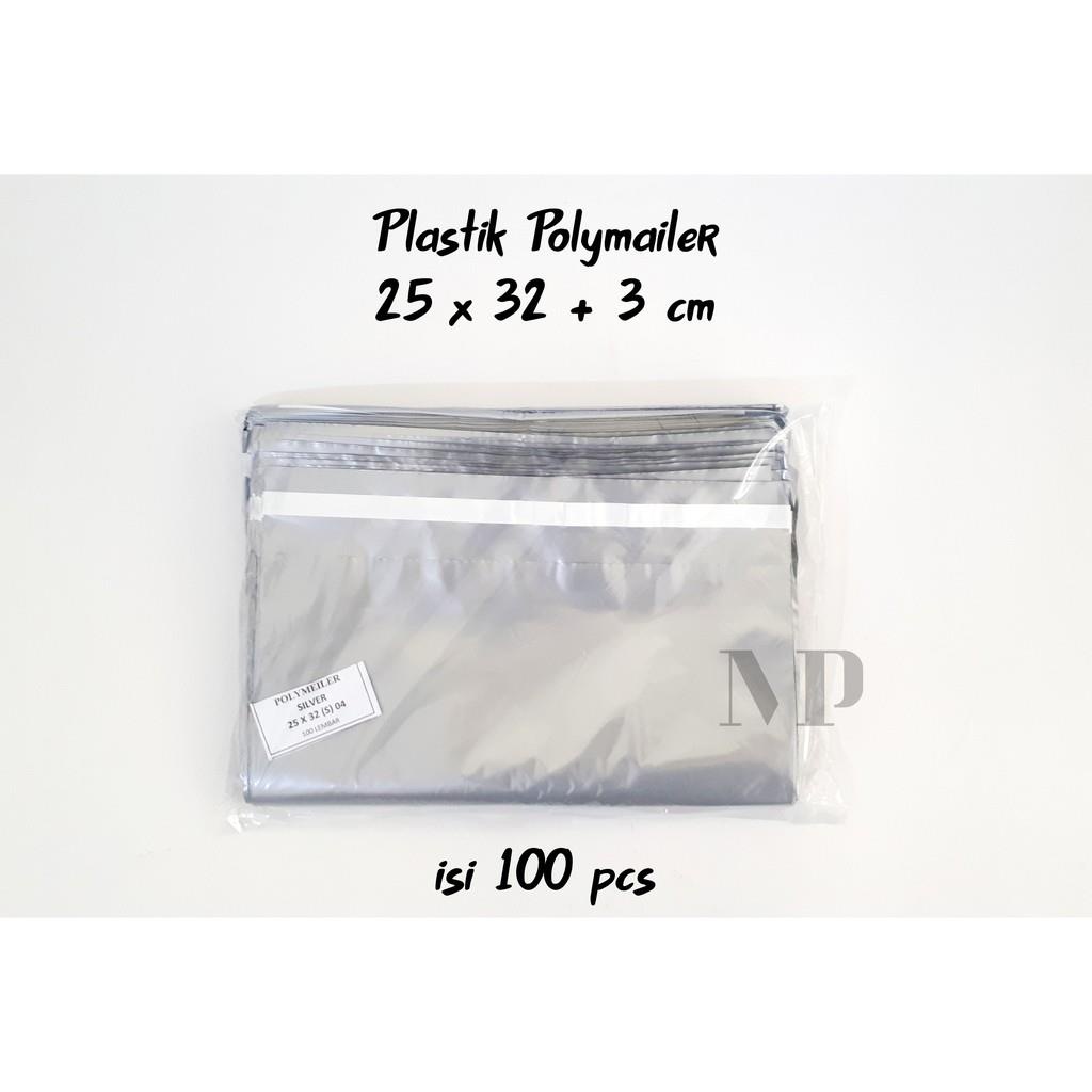 

RB Plastik Polymailer Silver 25 x 32 cm isi 100 pcs Packing Online Shop Kantong Lem Seal Amplop